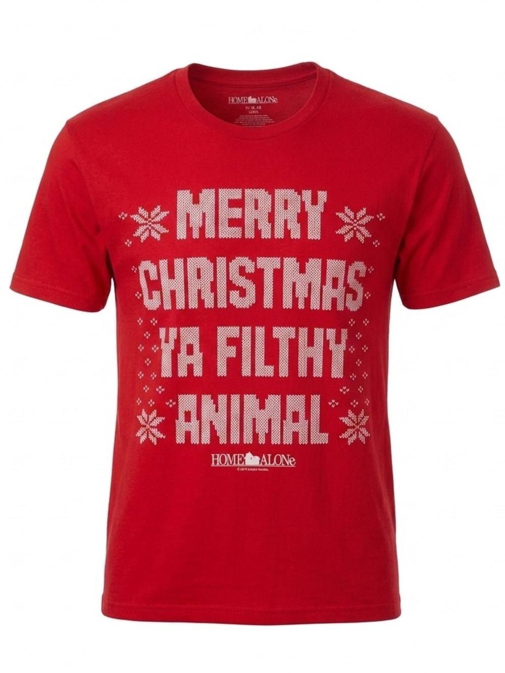 Home Alone Merry Christmas Ya Filthy Animal T-Shirt Red Size L NWT